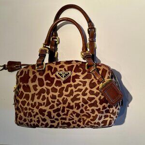 Prada Calf Fur Shoulder Bag